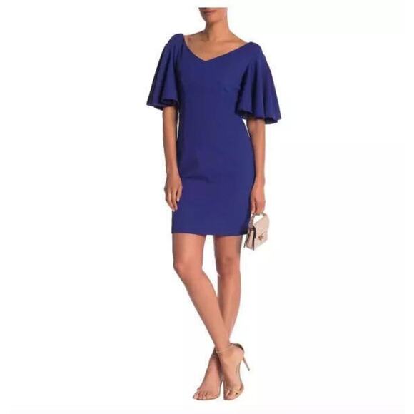 NWT Trina Turk Textured Cielo Diamond Blue Mini Dress Size‎ 4 Cocktail Party - Picture 1 of 7